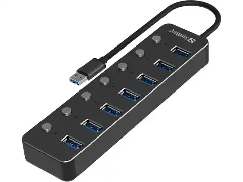 ⁨Sandberg USB 3.0 Hub 7 Ports⁩ w sklepie Wasserman.eu