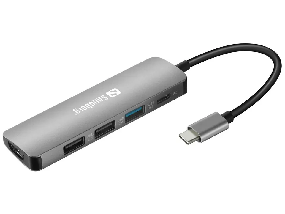 ⁨Sandberg USB-C Dock HDMI+3xUSB+PD 100W⁩ w sklepie Wasserman.eu