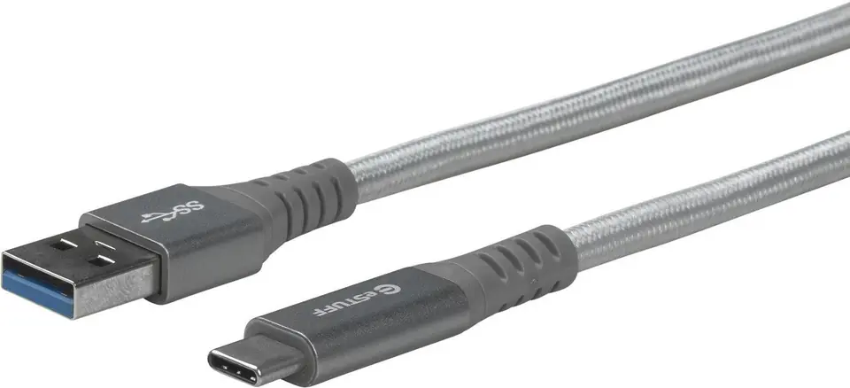 ⁨eSTUFF USB-C - A Cable 1m Grey⁩ w sklepie Wasserman.eu