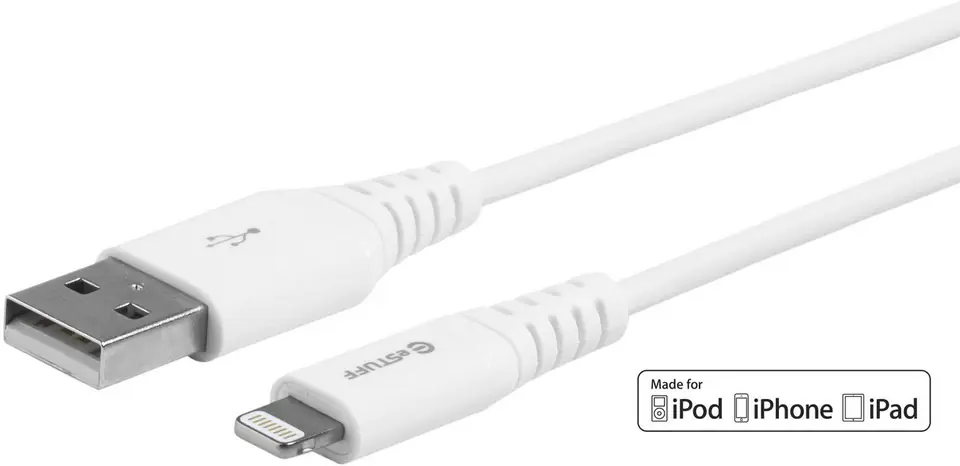 ⁨eSTUFF Lightning Cable MFI 3m White⁩ w sklepie Wasserman.eu