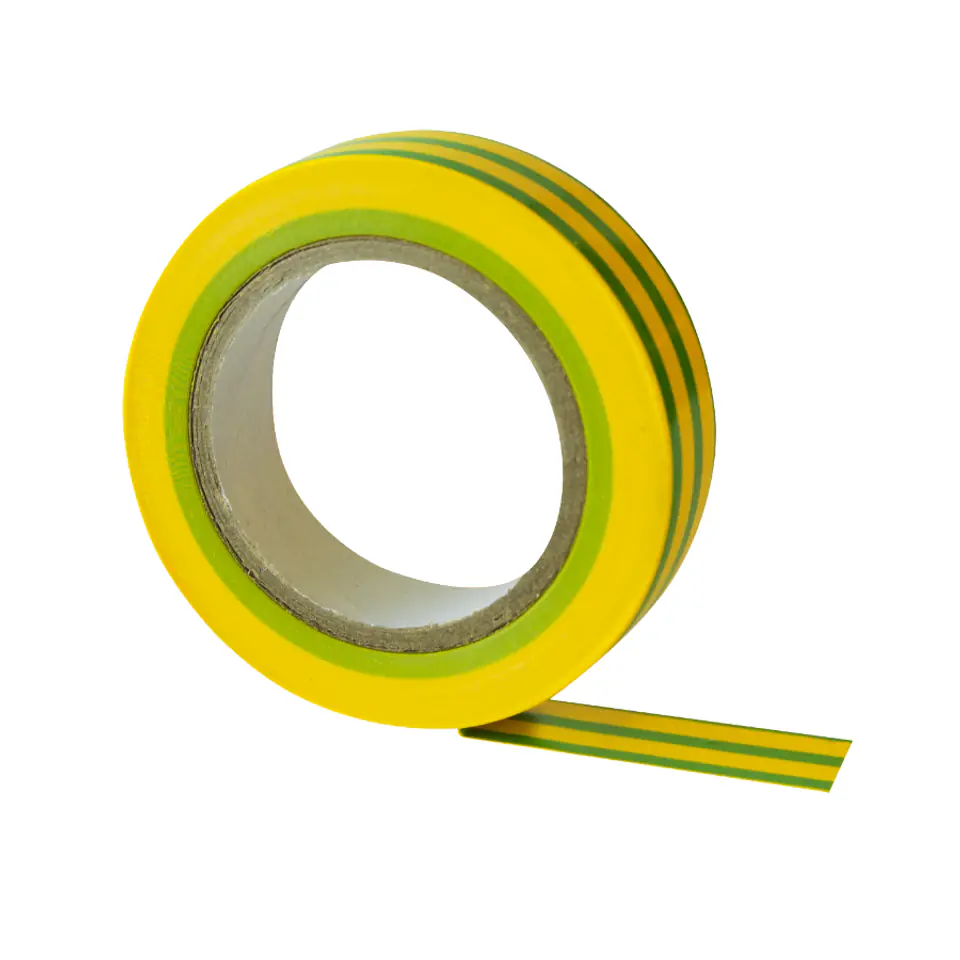 ⁨TAŚMA IZOLACYJNA 15MM*10M  ŻÓŁTO-ZIELONA⁩ w sklepie Wasserman.eu