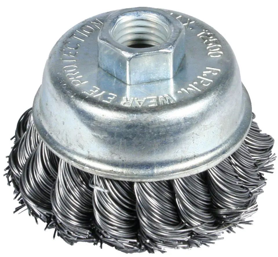 ⁨BUTT BRUSH BRAIDED CONE 65MM ZN⁩ at Wasserman.eu