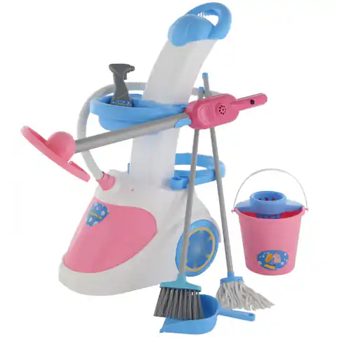 ⁨Polesie 54999 Cleaning set, brush, mop, bucket, dustpan, vacuum cleaner "Assistant-5" (with vacuum cleaner) in a bag p1 for cleaning⁩ at Wasserman.eu