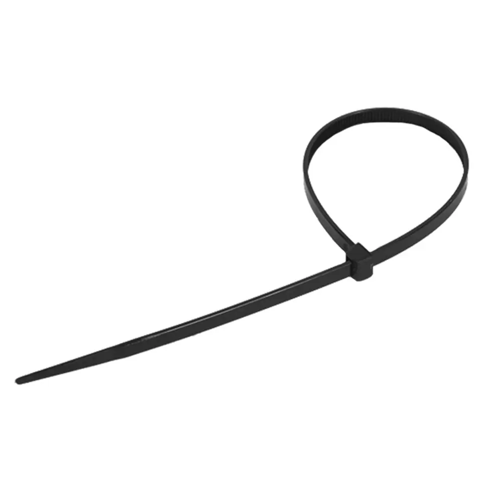 ⁨CABLE TIE 100PCS. NYLON BLACK 7.6*370MM⁩ at Wasserman.eu