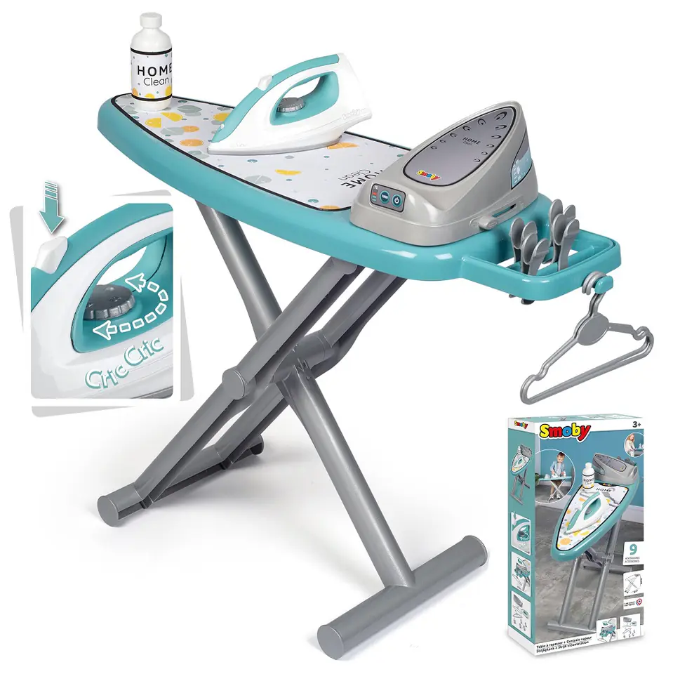 ⁨Ironing board with steam station, iron, hangers, SMOBY⁩ at Wasserman.eu