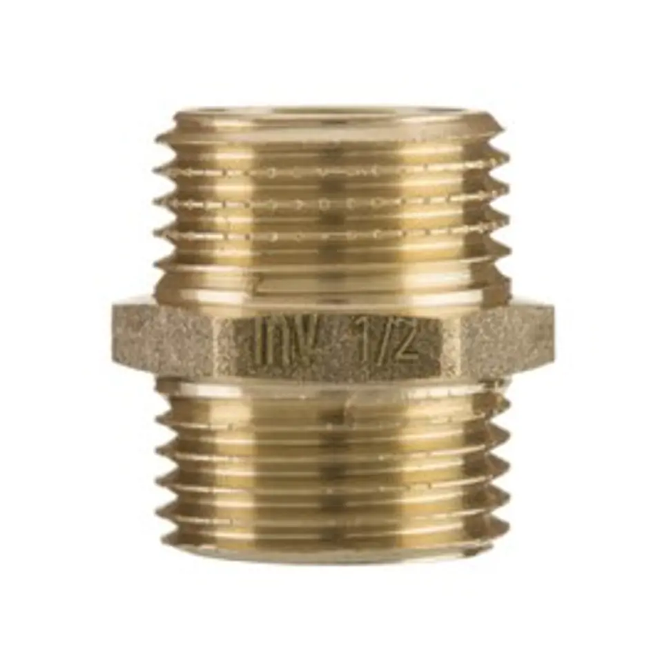 ⁨NIPPLE BRASS NIPPLE 1/2''⁩ at Wasserman.eu