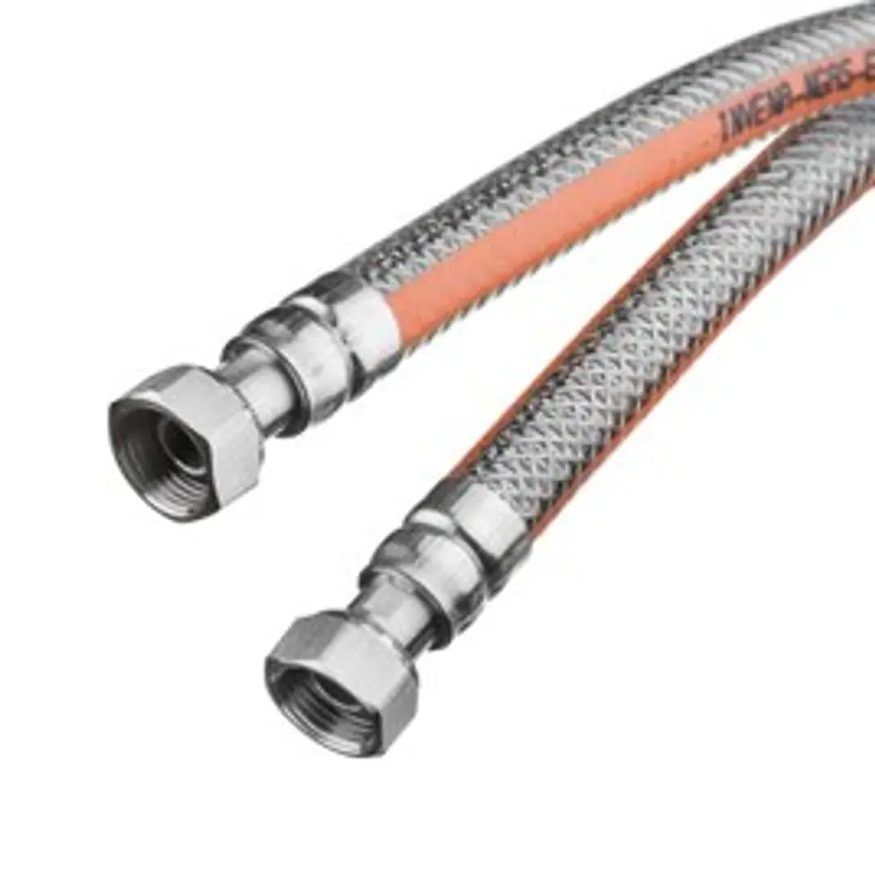 ⁨FLEXIBLE HOSE FOR PVC SHEATHED GAS INVENA 100 CM'⁩ at Wasserman.eu