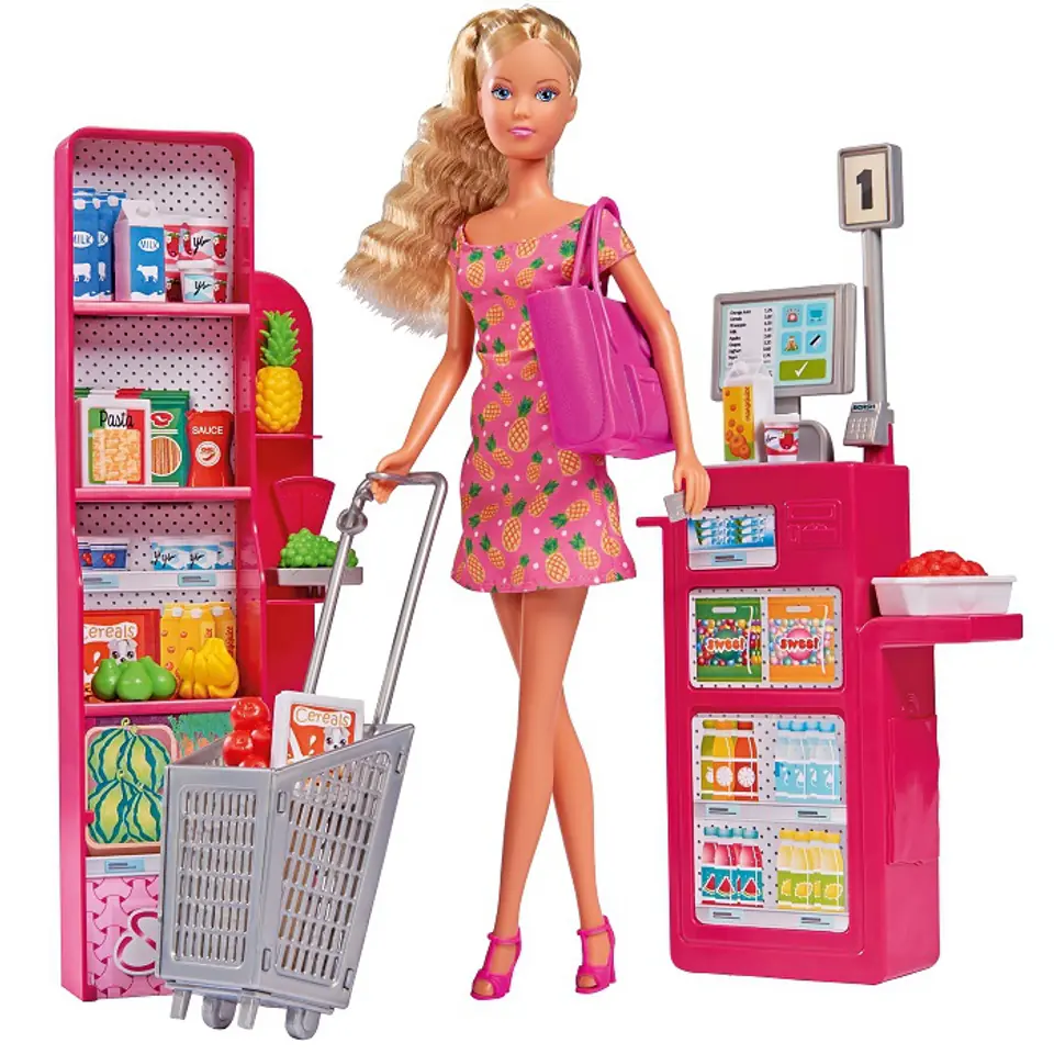 ⁨Steffi doll in the supermarket⁩ at Wasserman.eu