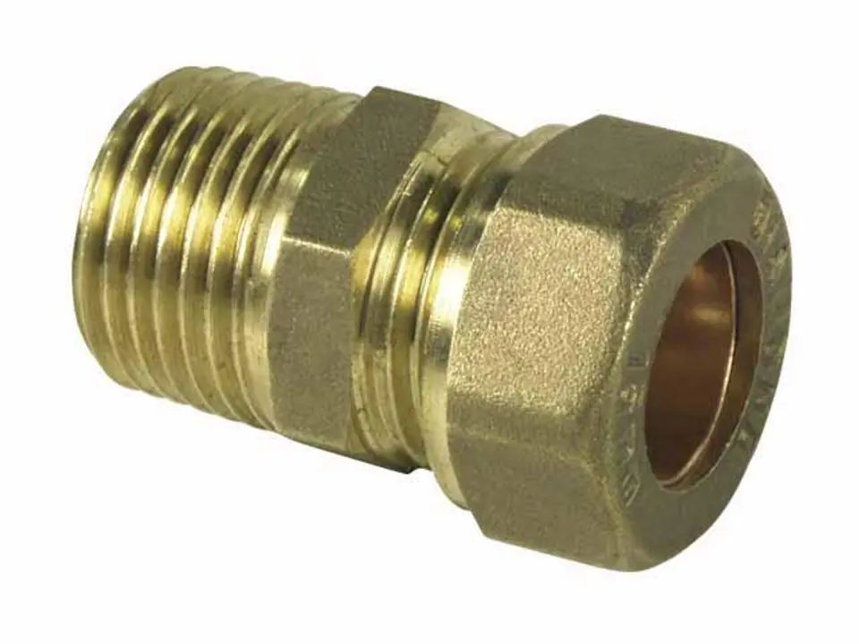 ⁨BRASS CONNECTOR 1/2'*15MM CLAMPING⁩ at Wasserman.eu