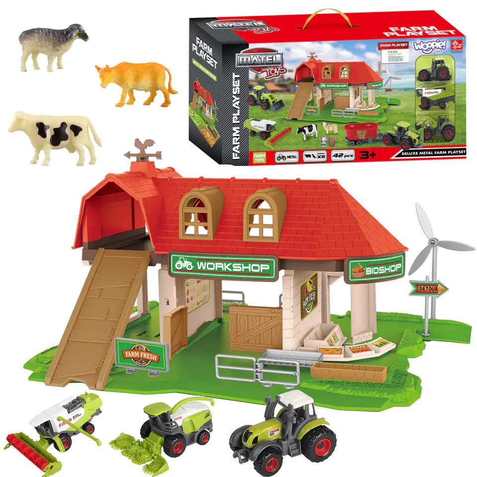 WOOPIE Zestaw Farma Zagroda Traktory + Figurki 42 el. w sklepie Wasserman.eu