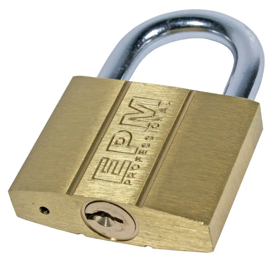 ⁨BRASS PADLOCK 5 KEYS 60MM⁩ at Wasserman.eu