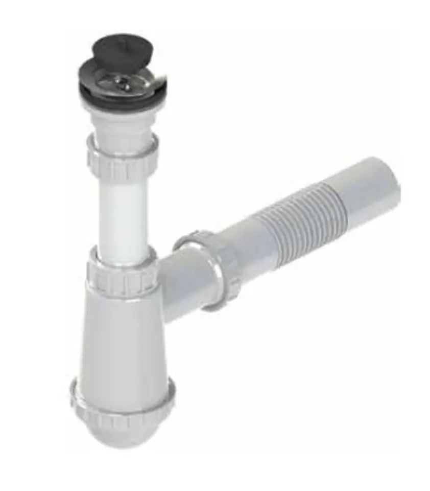 ⁨SINK SIPHON 1 CHAMBER - METAL STRAINER⁩ at Wasserman.eu