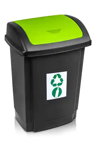 ⁨SWING WASTE CONTAINER 25L LID GREEN⁩ at Wasserman.eu