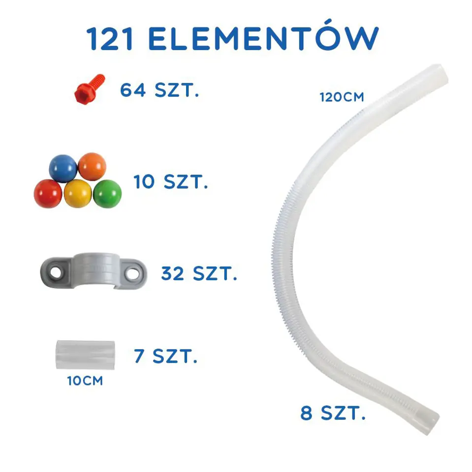 ⁨MASTERKIDZ System Rur Do Tablicy STEM 121 elementów⁩ w sklepie Wasserman.eu