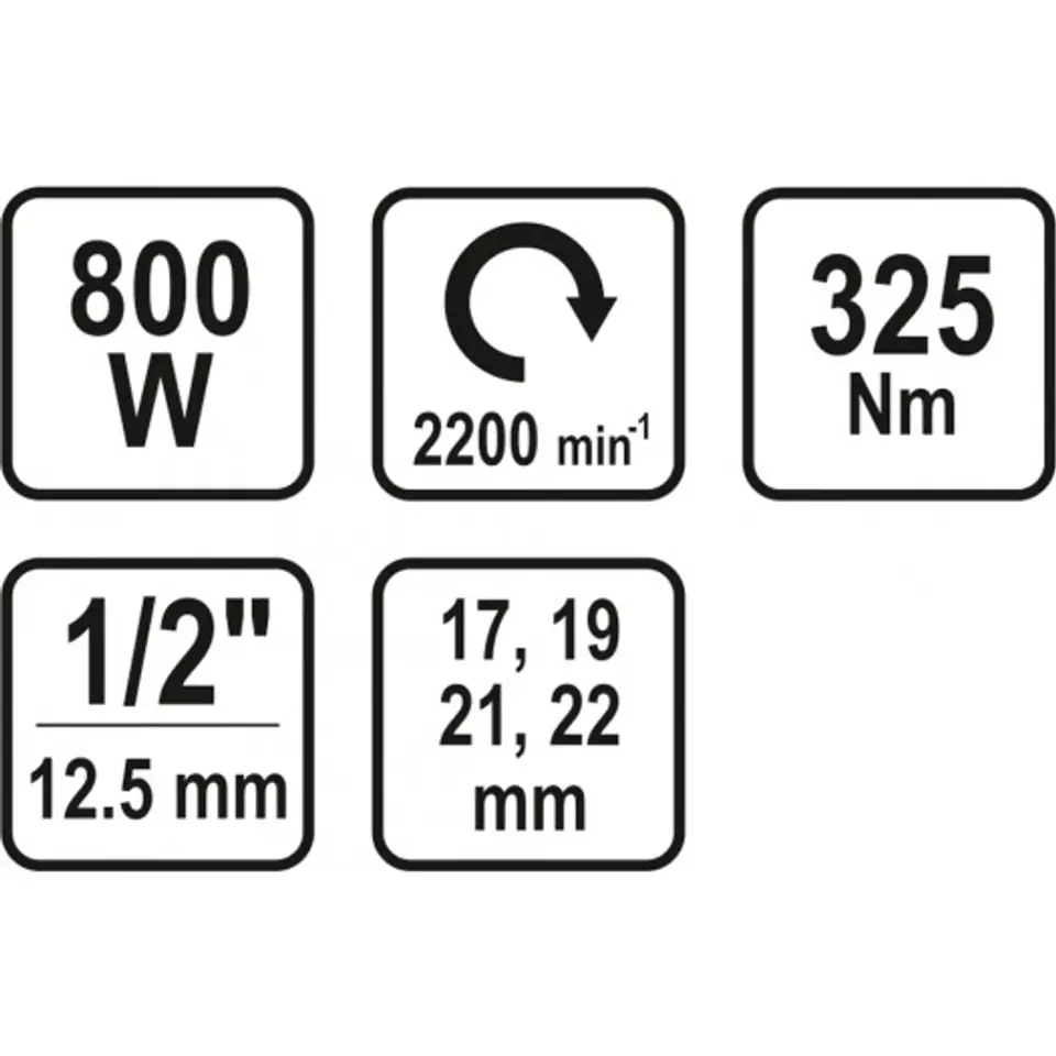 ELEKTRYCZNY KLUCZ UDAROWY 800W 325NM + NASADKI w sklepie Wasserman.eu