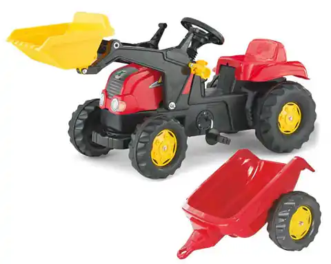 ⁨Rolly Toys rollyKid Traktor na pedały z łyżką i przyczepą 2-5 Lat⁩ w sklepie Wasserman.eu