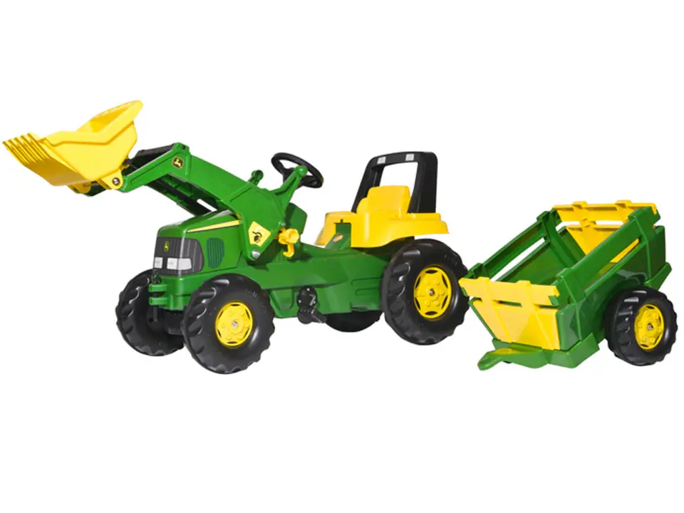 ⁨Rolly Toys 811496 Traktor Rolly Junior John Deere z łyżką i przyczepą⁩ at Wasserman.eu