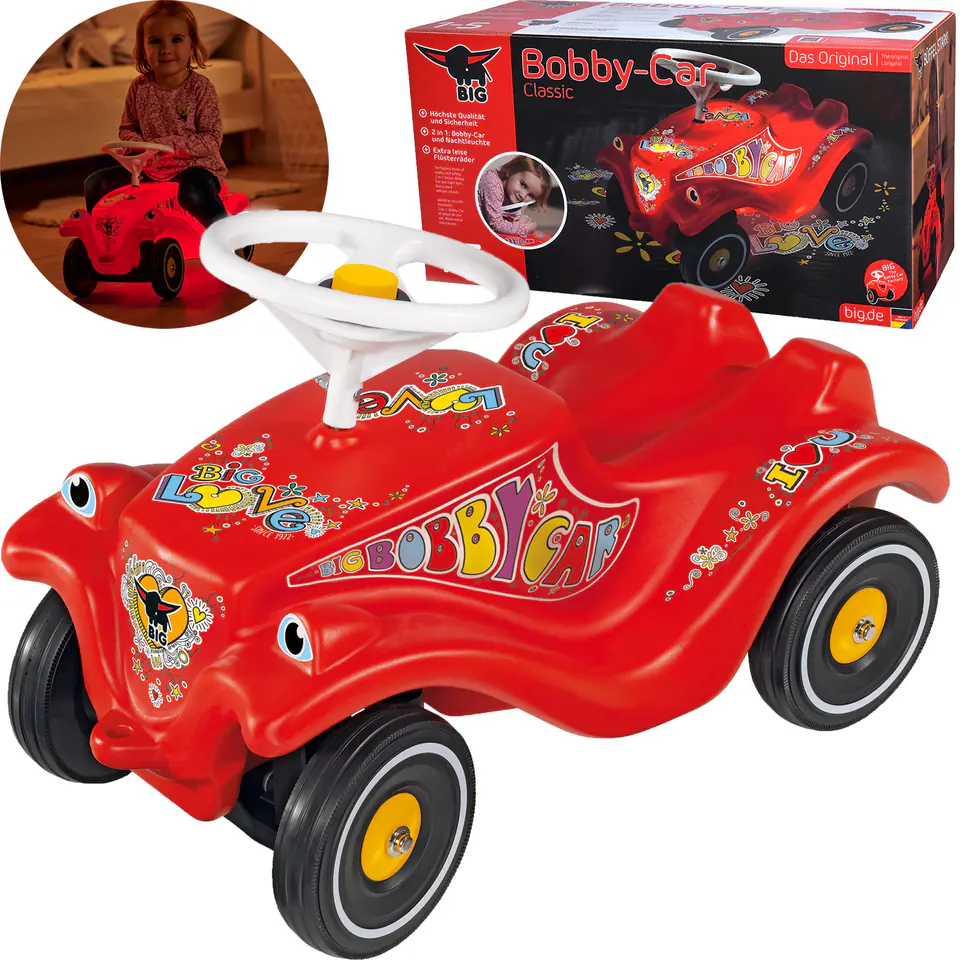 ⁨BIG Jeździk Bobby Car Classic z Klaksonem Świecący⁩ w sklepie Wasserman.eu