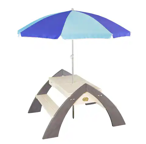 ⁨Drewniany Stół piknikowy z parasolem Delta Axi⁩ w sklepie Wasserman.eu