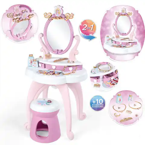 ⁨SMOBY Disney Princess Toaletka 2w1 + 10 akcesoriów⁩ w sklepie Wasserman.eu