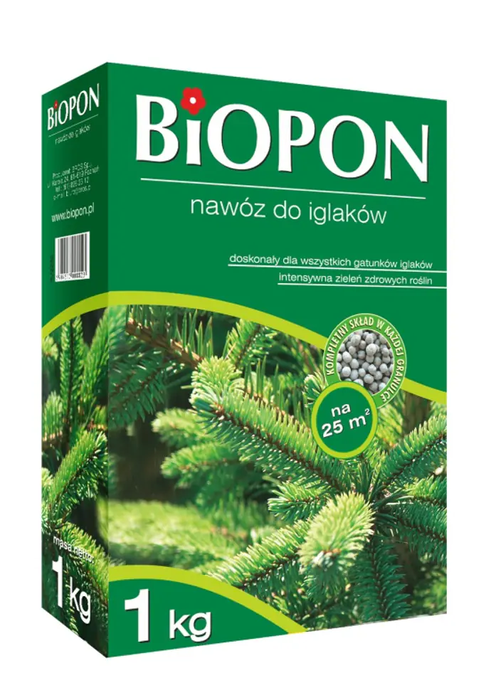⁨Biopon fertilizer for conifers, cardboard 1 kg⁩ at Wasserman.eu