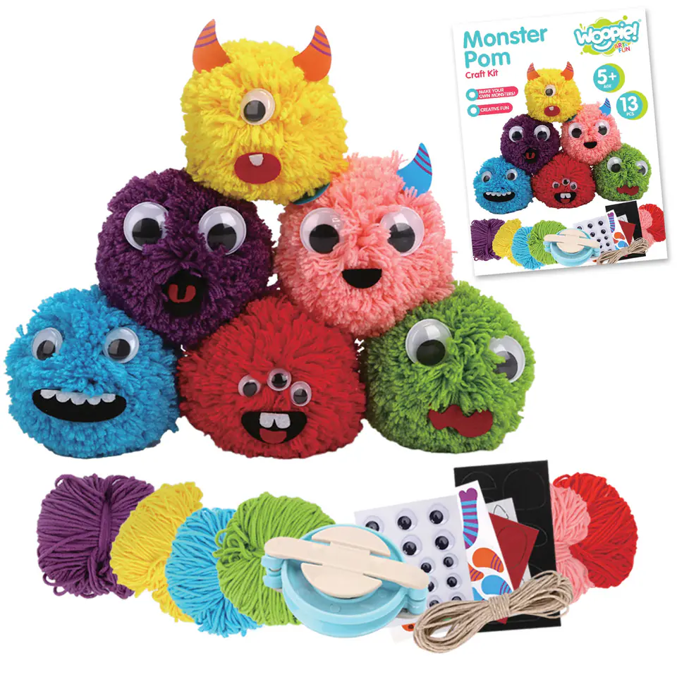 ⁨WOOPIE ART&FUN Zestaw Kreatywny Zrób Potworka Monster Pom⁩ w sklepie Wasserman.eu