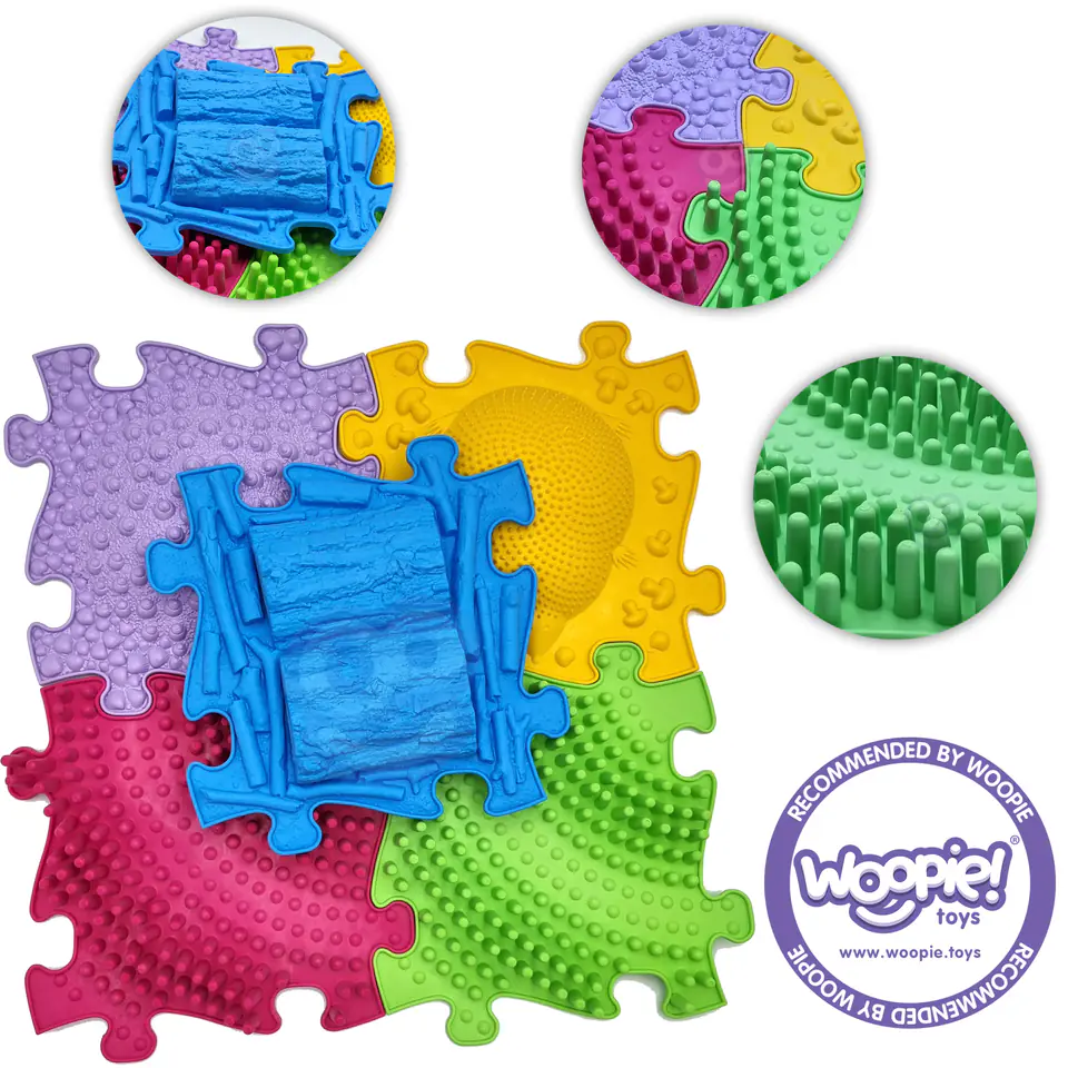 ⁨WOOPIE Mata Sensoryczna Ortopedyczna Puzzle 5 el.⁩ w sklepie Wasserman.eu