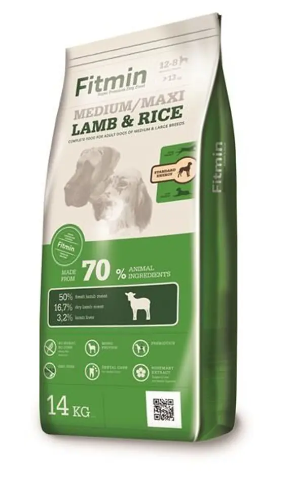 ⁨FITMIN dog Medium Maxi Lamb & Rice 3kg⁩ at Wasserman.eu
