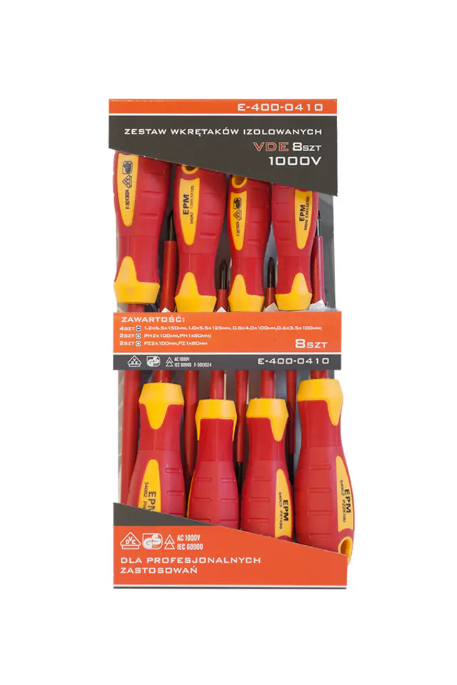 ⁨SET OF INSULATED SCREWDRIVERS VDE 8 PCS⁩ at Wasserman.eu