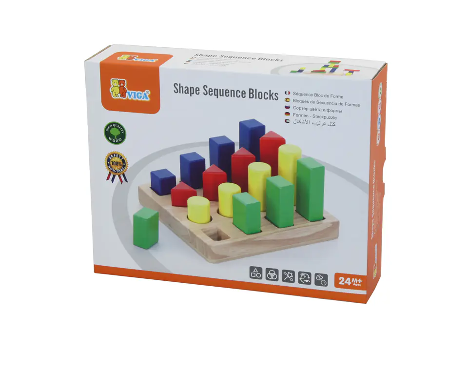 ⁨VIGA Drewniana Tablica Sensoryczna-Manipulacyjna EDU Pociąg⁩ w sklepie Wasserman.eu