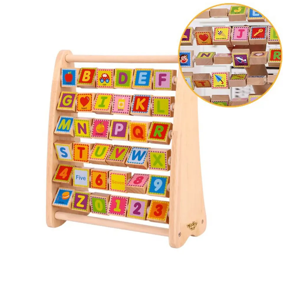 ⁨TOOKY TOY Alfabet Nauka Liter Cyfr Liczb Słów ABACUS⁩ w sklepie Wasserman.eu