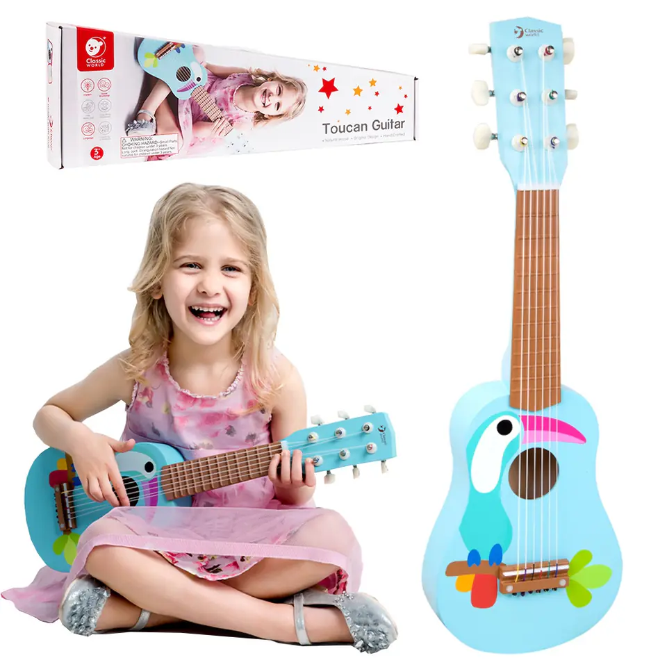 ⁨CLASSIC WORLD Drewniana Gitara Dla Dzieci Toucan⁩ w sklepie Wasserman.eu