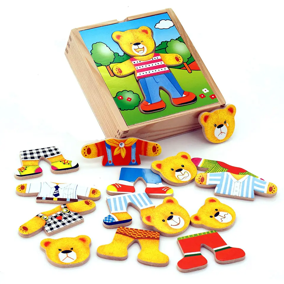 ⁨Viga 56401 Dress up puzzle Bear - boy⁩ at Wasserman.eu