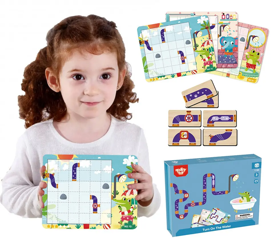 ⁨TOOKY TOY Gra Logiczna Tablica Magnetyczna Układanka Puzzle dla Dzieci 40 el.⁩ w sklepie Wasserman.eu