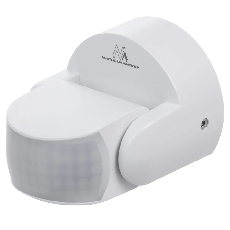 ⁨Czujnik ruchu PIR Maclean, na podczerwień, IP65, biały, zasięg 12m, max. obiążenie 800/1200W, MCE468 W,⁩ w sklepie Wasserman.eu