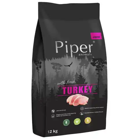 ⁨DOLINA NOTECI Piper Junior z indykiem - sucha karma dla psa - 12 kg⁩ w sklepie Wasserman.eu