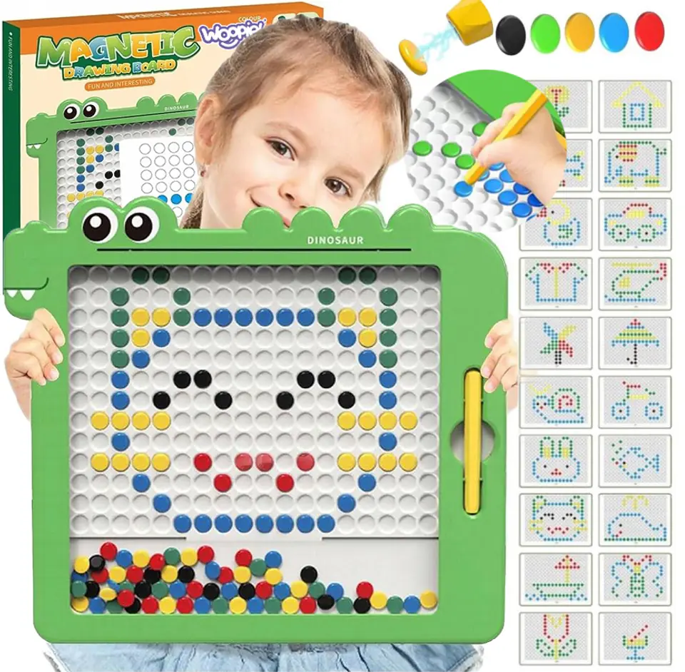 ⁨WOOPIE Tablica Magnetyczna dla Dzieci Montessori MagPad Dinozaur⁩ w sklepie Wasserman.eu