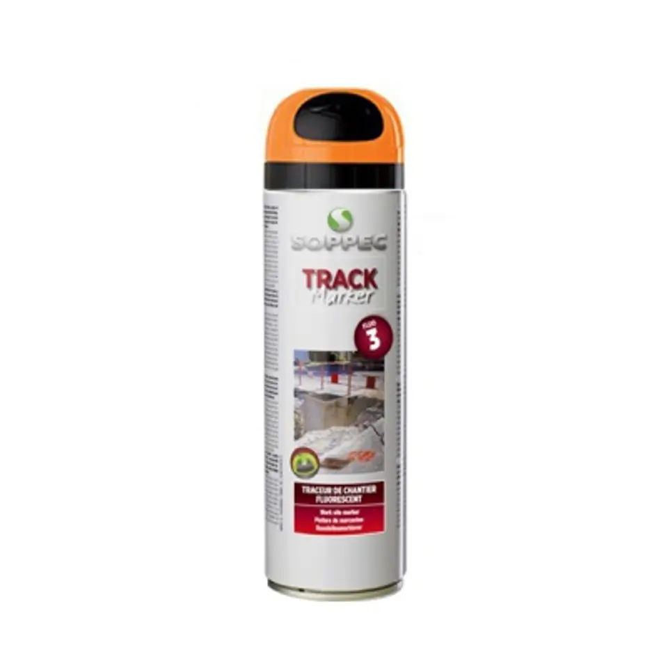 ⁨SOPPEC SPRAY GEODETIC TRACK MARKER ORANGE 500ML⁩ at Wasserman.eu