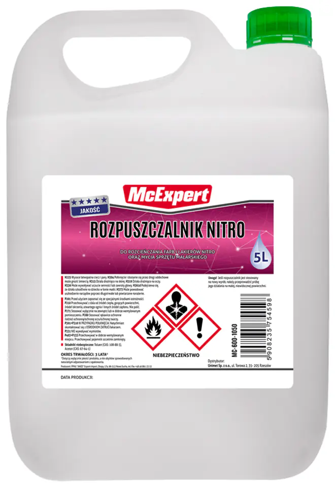 ⁨ROZPUSZCZALNIK NITRO 5L⁩ w sklepie Wasserman.eu