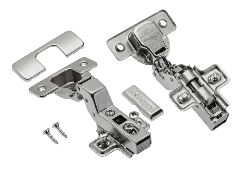 ⁨SEMI-MORTISE SELF-CLOSING / HYDRAULIC HINGE + GUIDE⁩ at Wasserman.eu