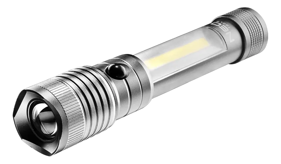 ALUMINIOWA LATARKA INSPEKCYJNA 2W1 ZOOM MAGNES 4XAAA w sklepie Wasserman.eu