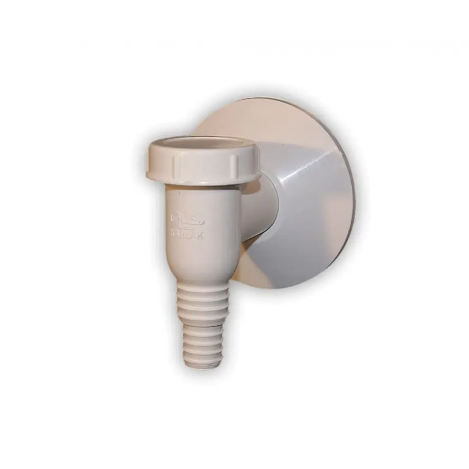 ⁨SURFACE-MOUNTED SIPHON FOR WASHING MACHINE WHITE⁩ at Wasserman.eu