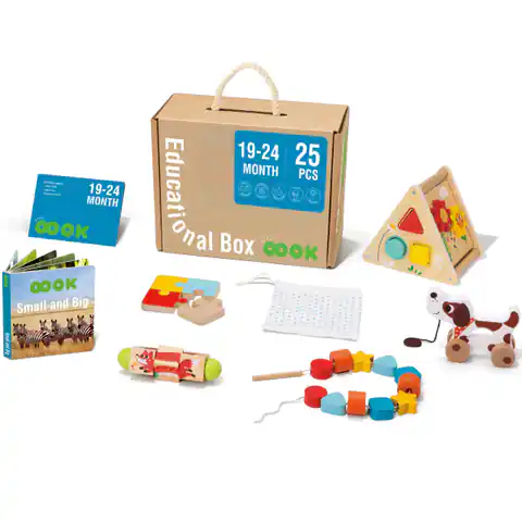 ⁨TOOKY TOY Box Pudełko XXL Montessori Edukacyjne 6w1 Sensoryczne 19-24 Mies⁩ w sklepie Wasserman.eu