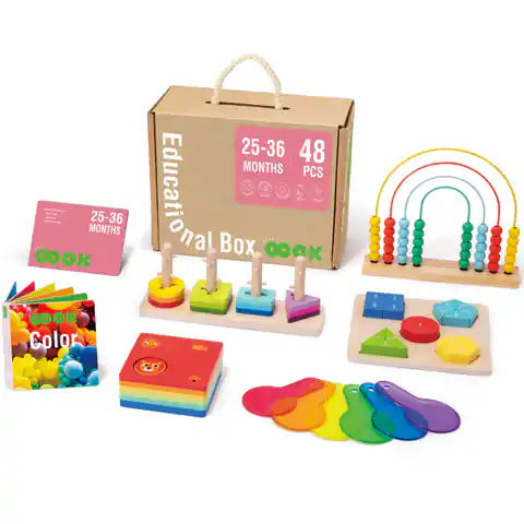 ⁨TOOKY TOY Box Pudełko XXL Montessori Edukacyjne 6w1 Sensoryczne 25-36 Mies⁩ w sklepie Wasserman.eu