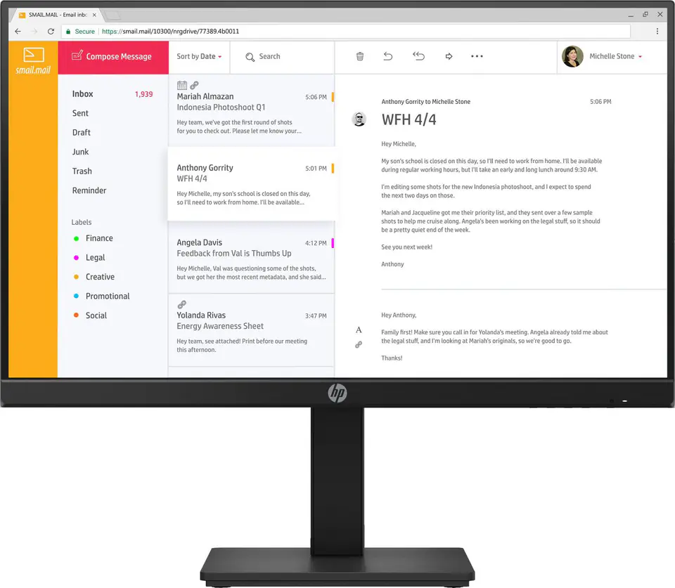 ⁨HP P24h G4 24inch FHD Monitor⁩ w sklepie Wasserman.eu