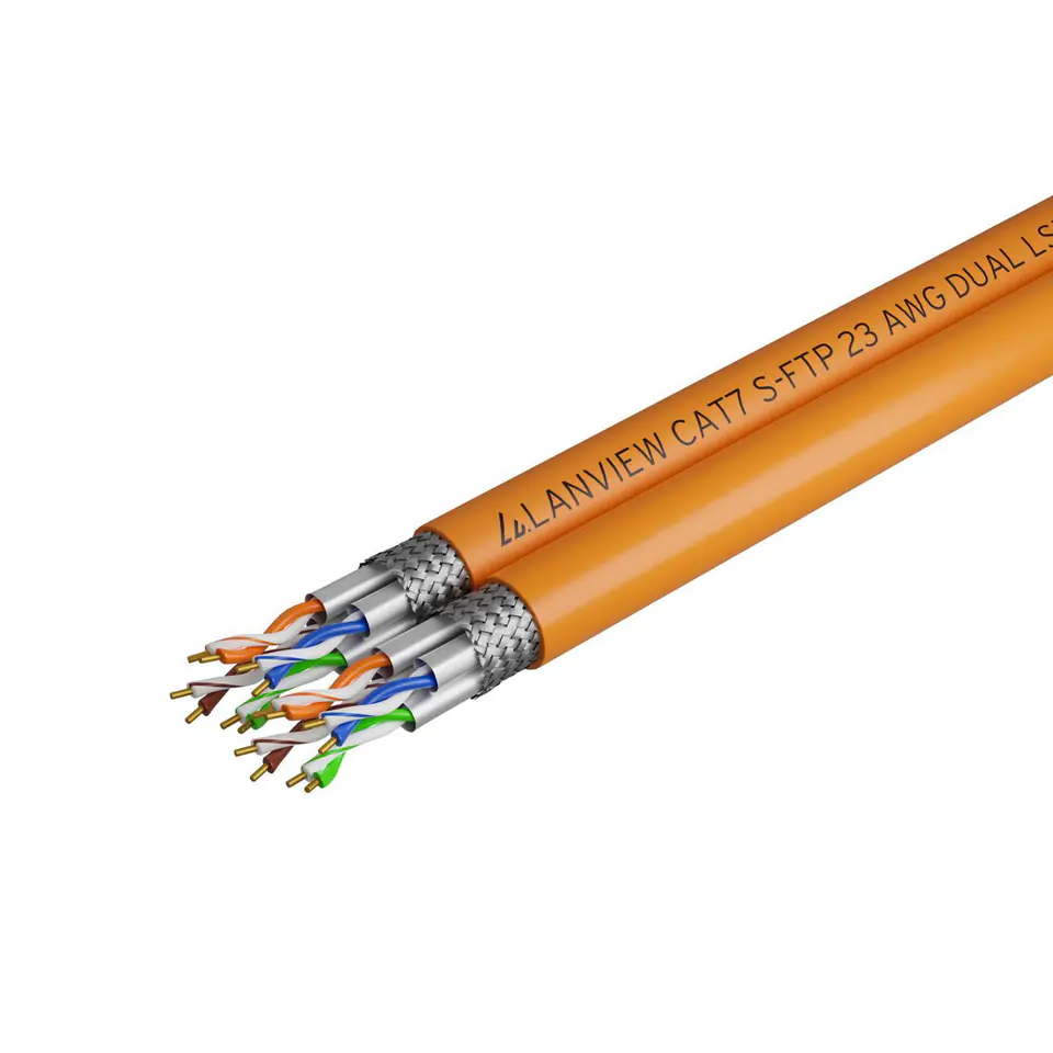 ⁨Lanview Cat7 S-FTP Network Cable Dual⁩ w sklepie Wasserman.eu