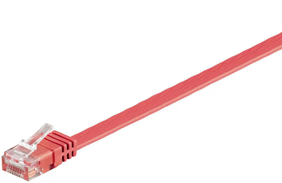 ⁨MicroConnect U/UTP CAT6 1M  Red Flat⁩ w sklepie Wasserman.eu