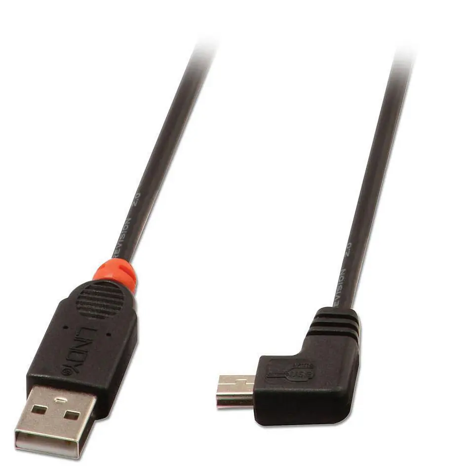 ⁨Lindy Usb2.0 A/Mini-B 90 Degree 1M⁩ w sklepie Wasserman.eu