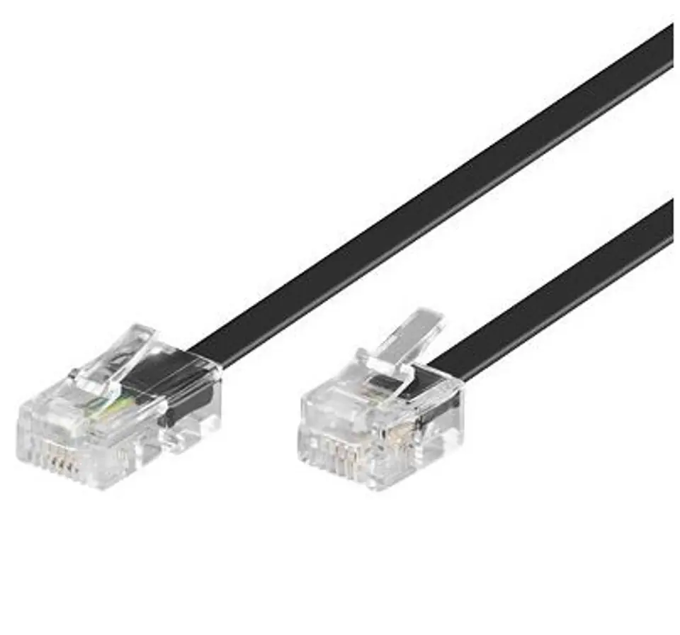 ⁨MicroConnect RJ11-RJ45 15M M/M Black⁩ w sklepie Wasserman.eu