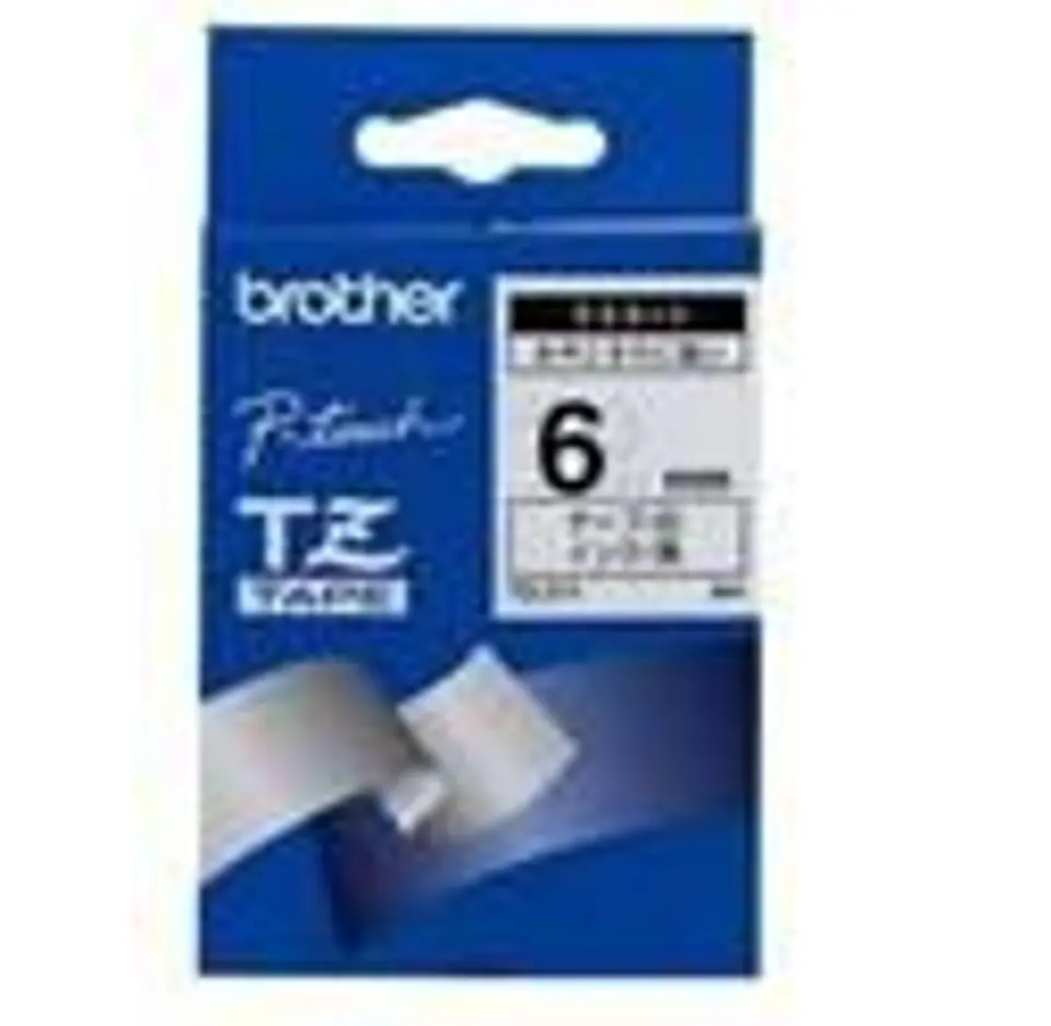 ⁨Brother P-Touch Tape Black on White 6⁩ w sklepie Wasserman.eu